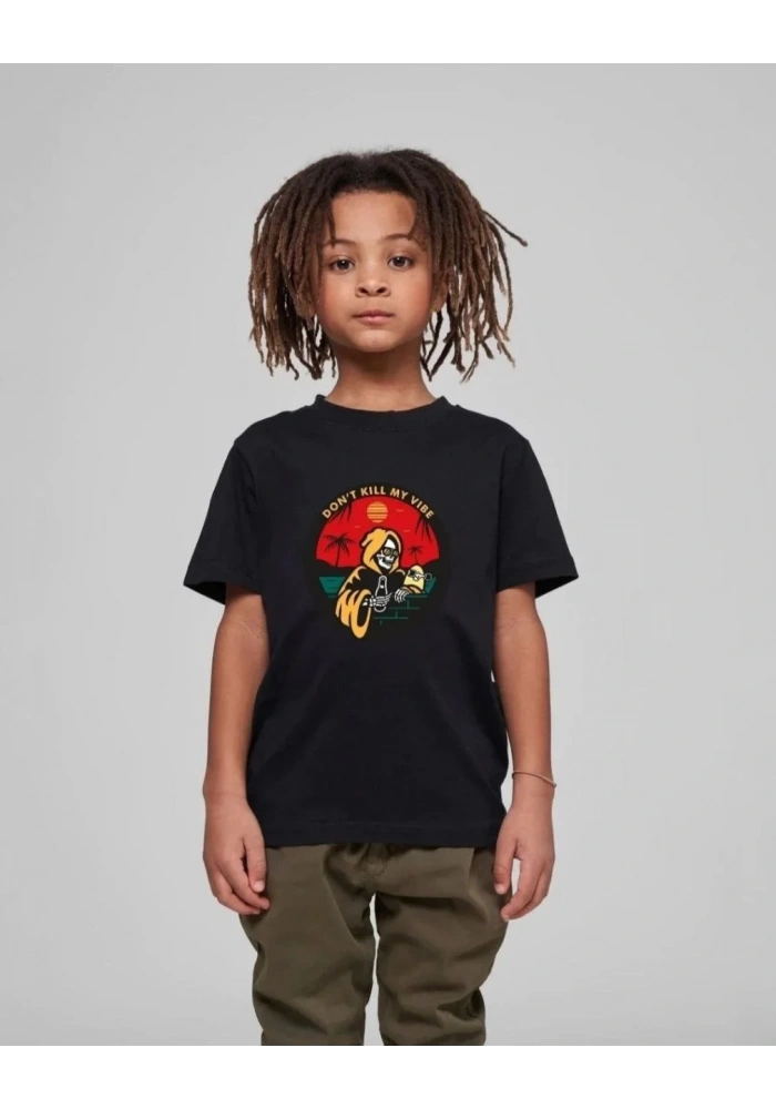 Çocuk Unisex Baskılı T-Shirt - Siyah