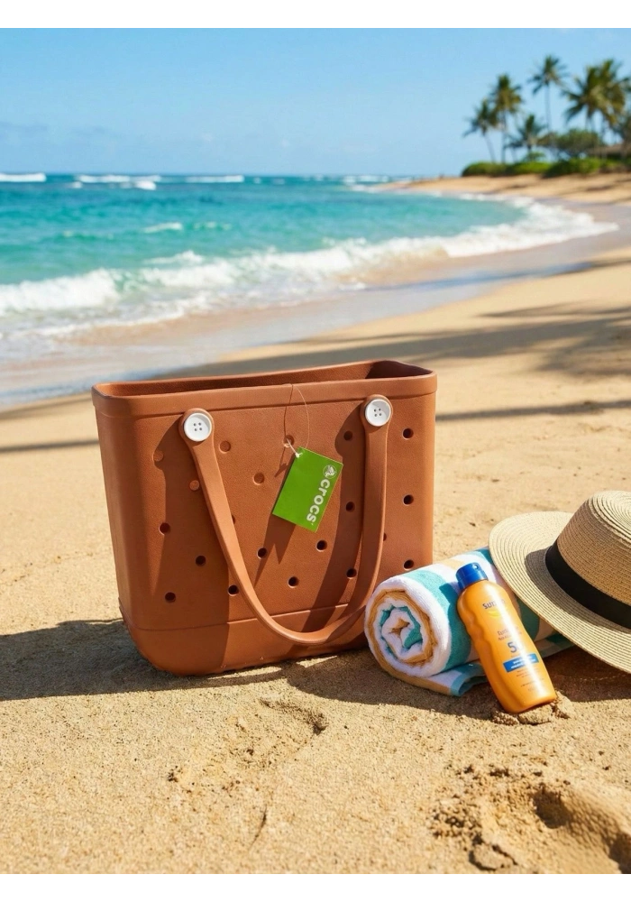 Crocs Stil Jibbitzli Kadın Plaj Çantası