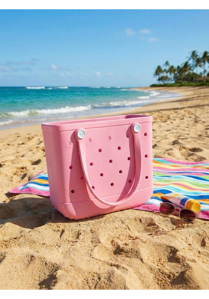 Crocs Stil Jibbitzli Kadın Plaj Çantası