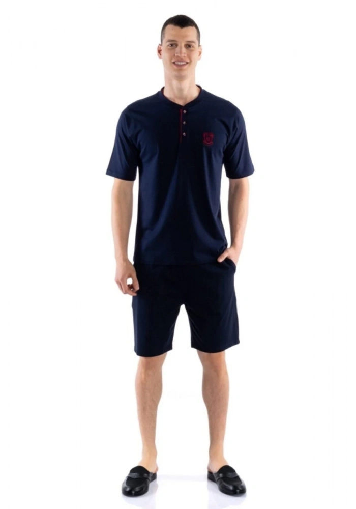DS Damat 02000 Kısa Kol 3lü Erkek Pijama Takımı