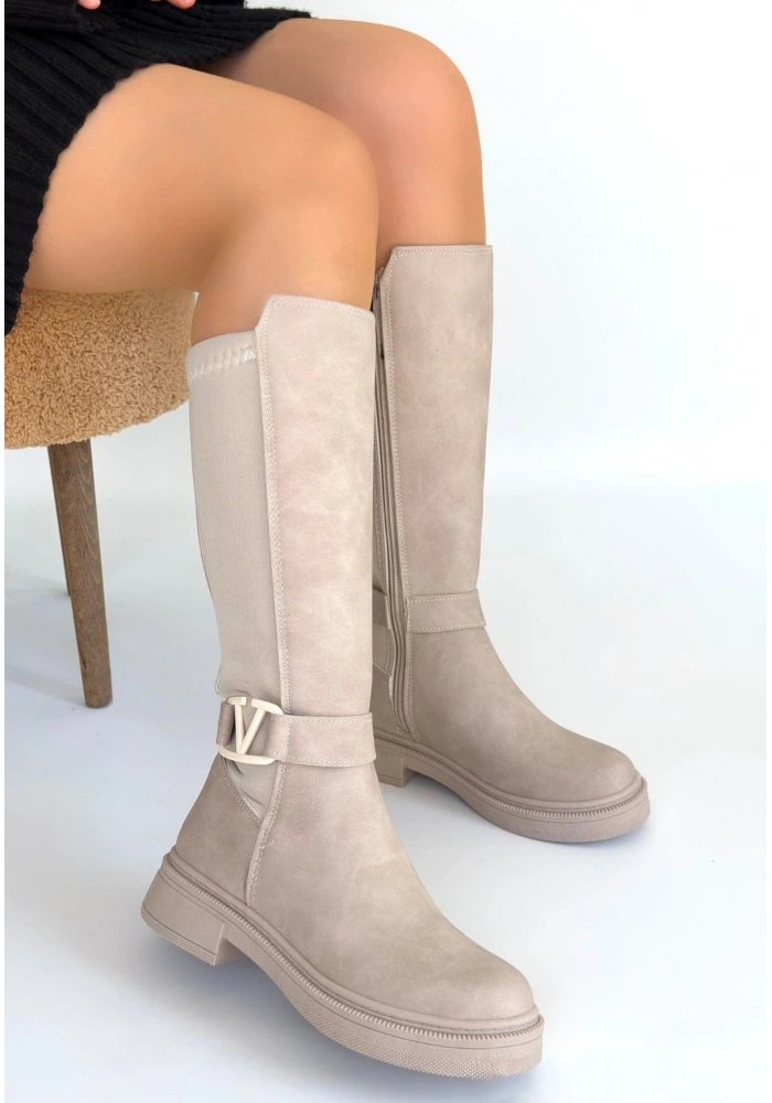 Diona Bej Nubuk Çizme