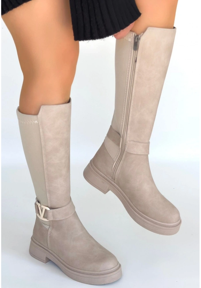 Diona Bej Nubuk Çizme