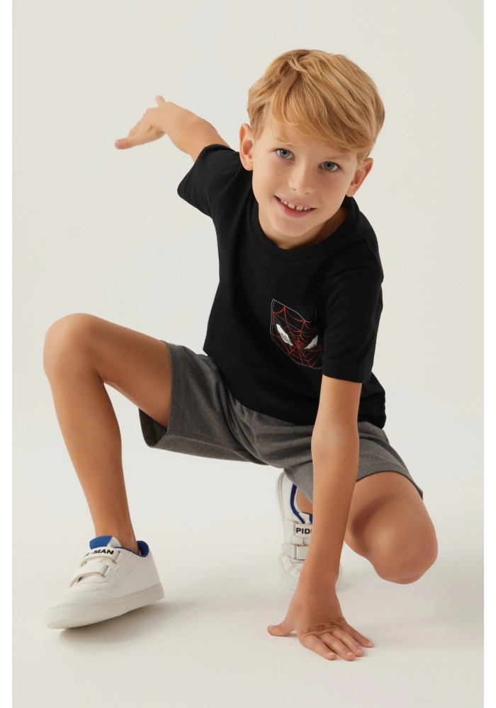 Disney 4878-3 Spider-Man Erkek Çocuk Şort Takım