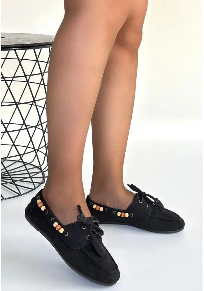 Elora Siyah Süet Babet