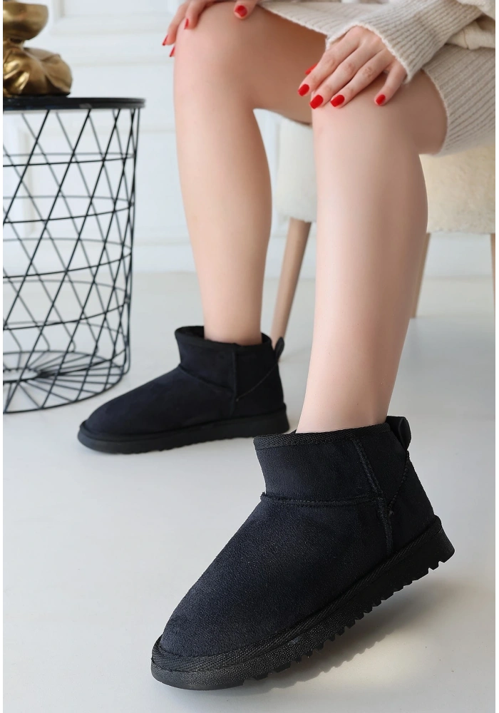 Elsa Siyah Süet Bot