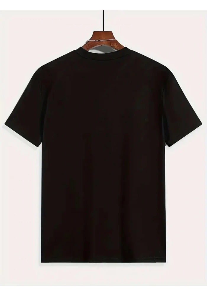 Erkek Tişört Araba Baskılı Kısa kol t-shirt - Siyah