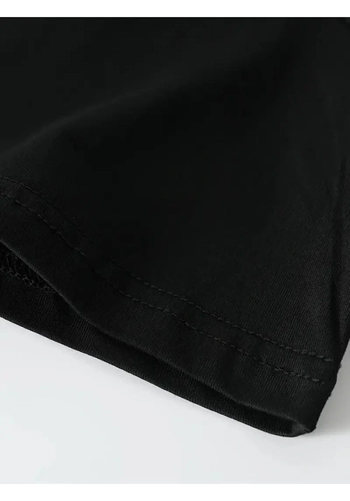 Erkek Baskılı Tişört Kısa Kol Bisiklet Yaka Oversize T-Shirt - - Siyah