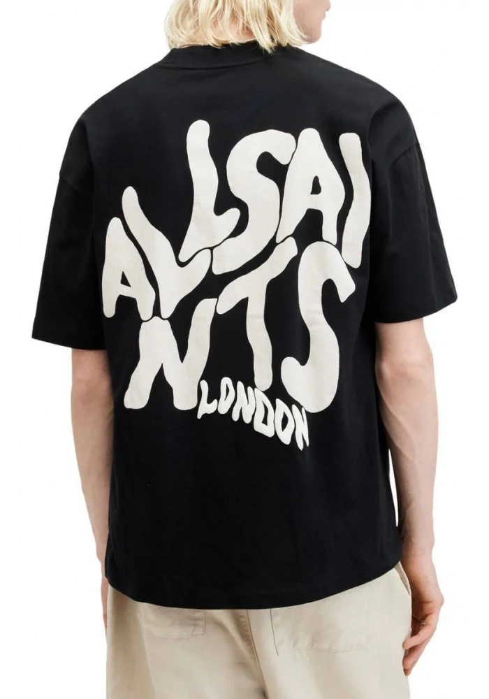 Erkek Tişört Baskılı Oversize Kısa kol T-shirt - Siyah