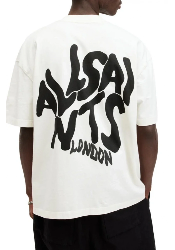 Erkek Tişört Baskılı Oversize kısa kol T-Shirt - Beyaz