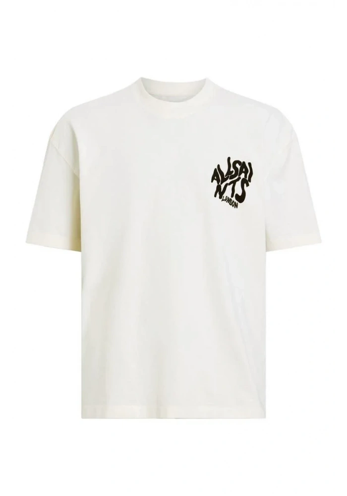 Erkek Tişört Baskılı Oversize kısa kol T-Shirt - Beyaz