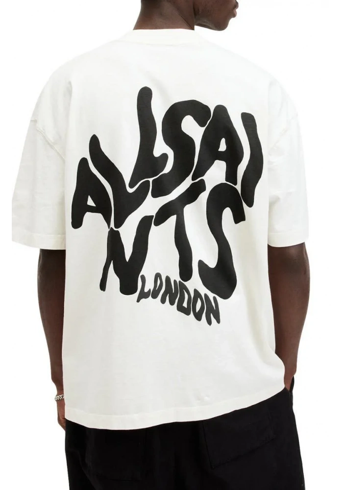 Erkek Baskılı Oversize - Beyaz