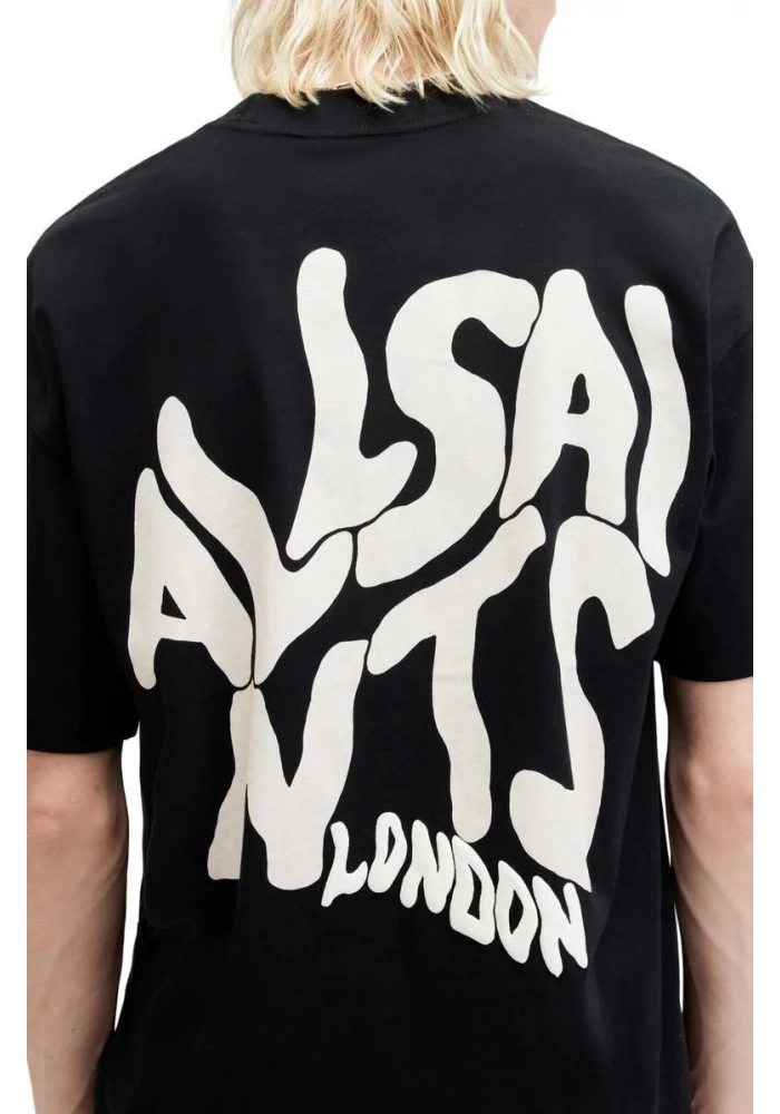 Erkek Baskılı Oversize T-shirt - Siyah