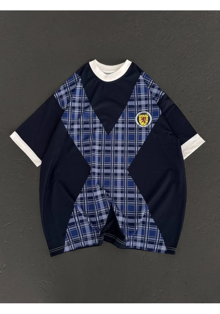 ERKEK Bisiklet Yaka Baskılı Kısa kol Oversize T-Shirt - Siyah