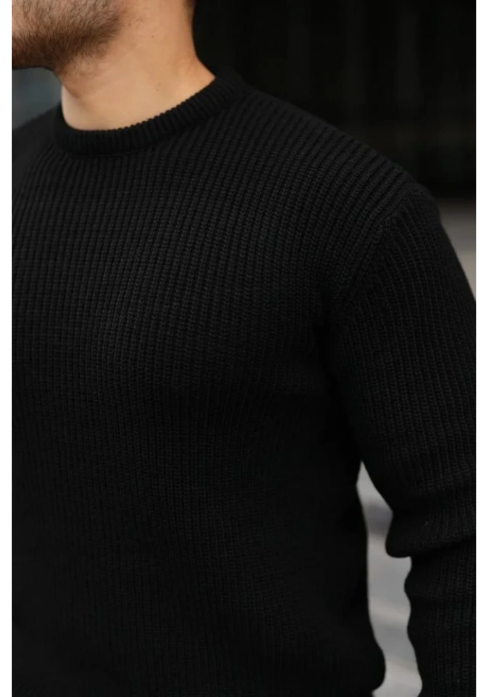 Erkek Bisiklet Yaka Örme Kazak