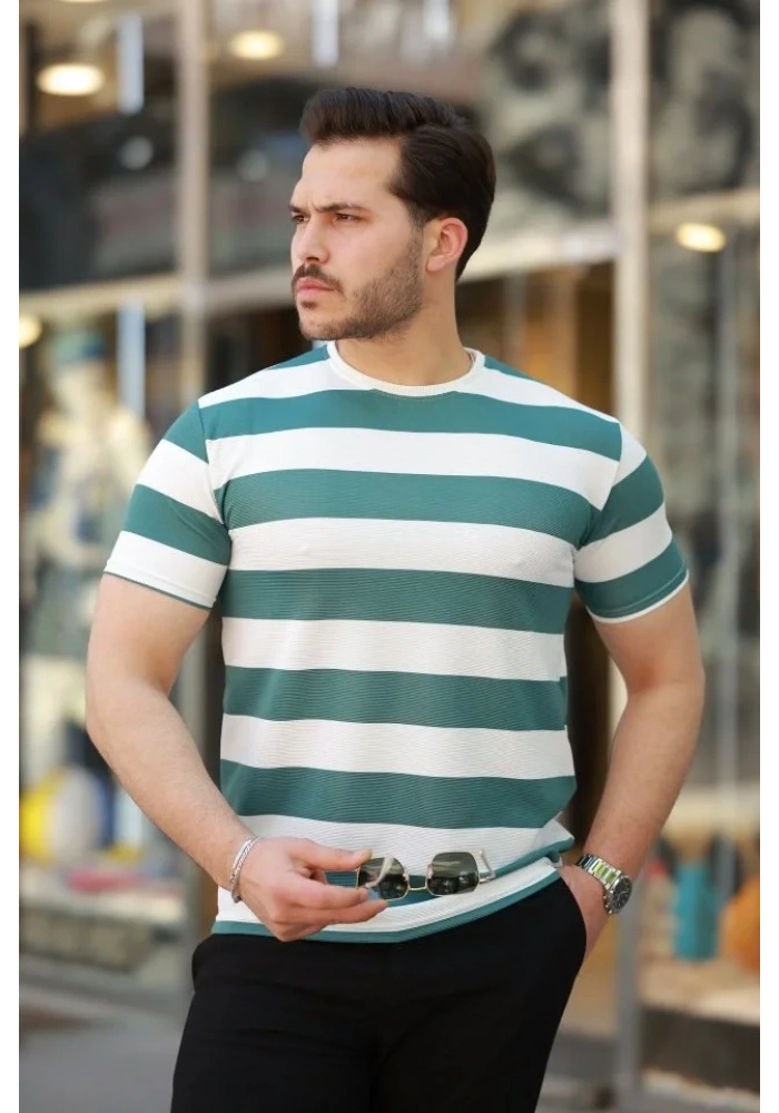 Erkek çift Renk Pamuklu örme Kumaş Kısa Kollu T-shirt