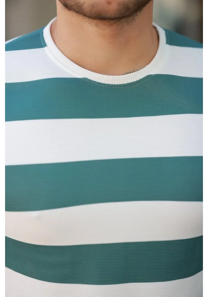 Erkek çift Renk Pamuklu örme Kumaş Kısa Kollu T-shirt