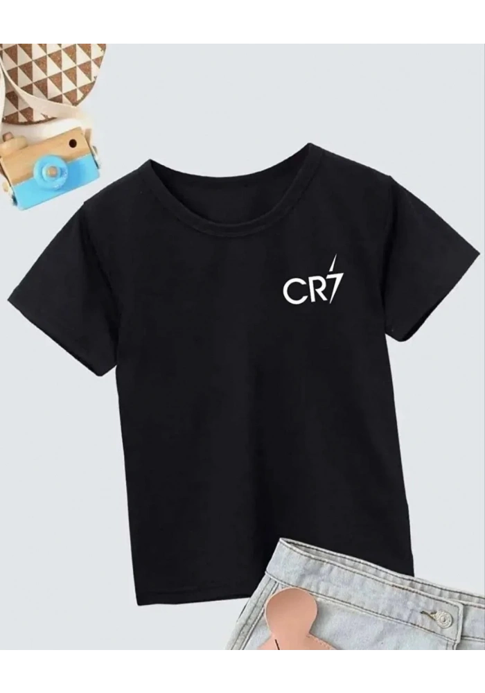 Erkek Çocuk Baskılı T-Shirt - Siyah