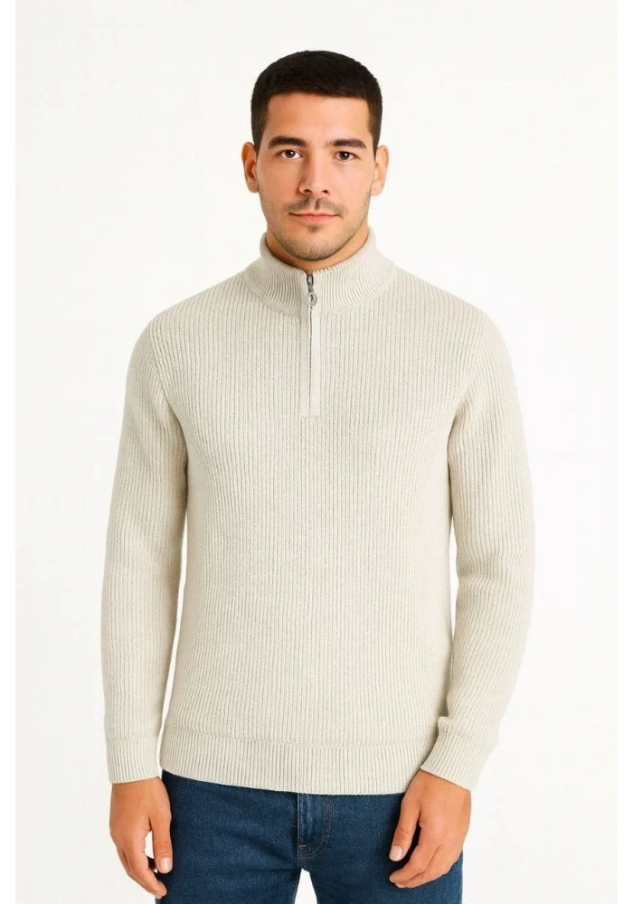 Erkek Fitilli Triko Kazak 3’lü Set Mint Yeşili Siyah Bej Kalın Dokuma Pamuklu Regular Fit