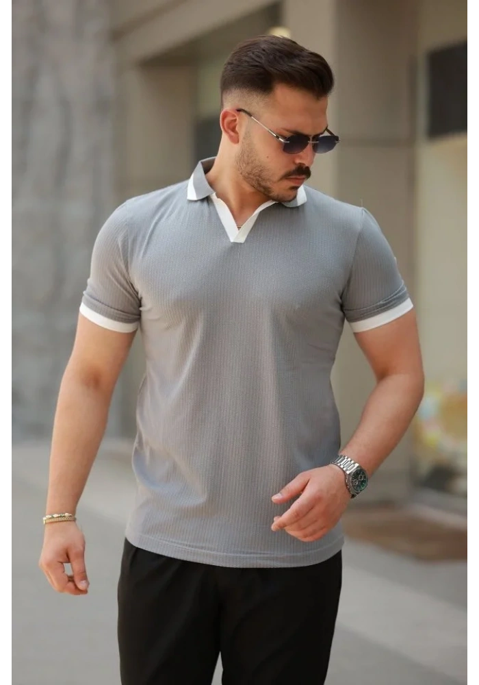 Erkek Hemşire Yaka Kısa Kollu Tişört