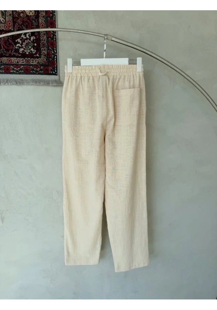 Erkek İthal Yıkamalı Keten Pantolon