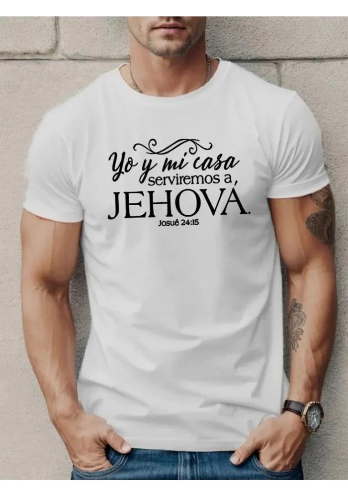 Erkek Jehova Baskılı Süprem T-shirt