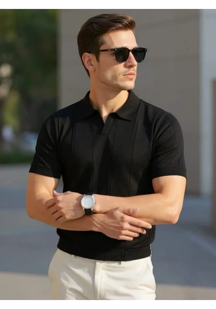 Erkek Kısa Kollu Polo Yakalı Triko Tshirt
