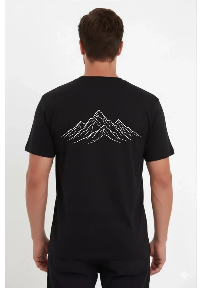 Erkek T-Shirt Nihilist Penguen Baskılı Bisiklet Yaka Kısa kol yazlık Tişört - Siyah