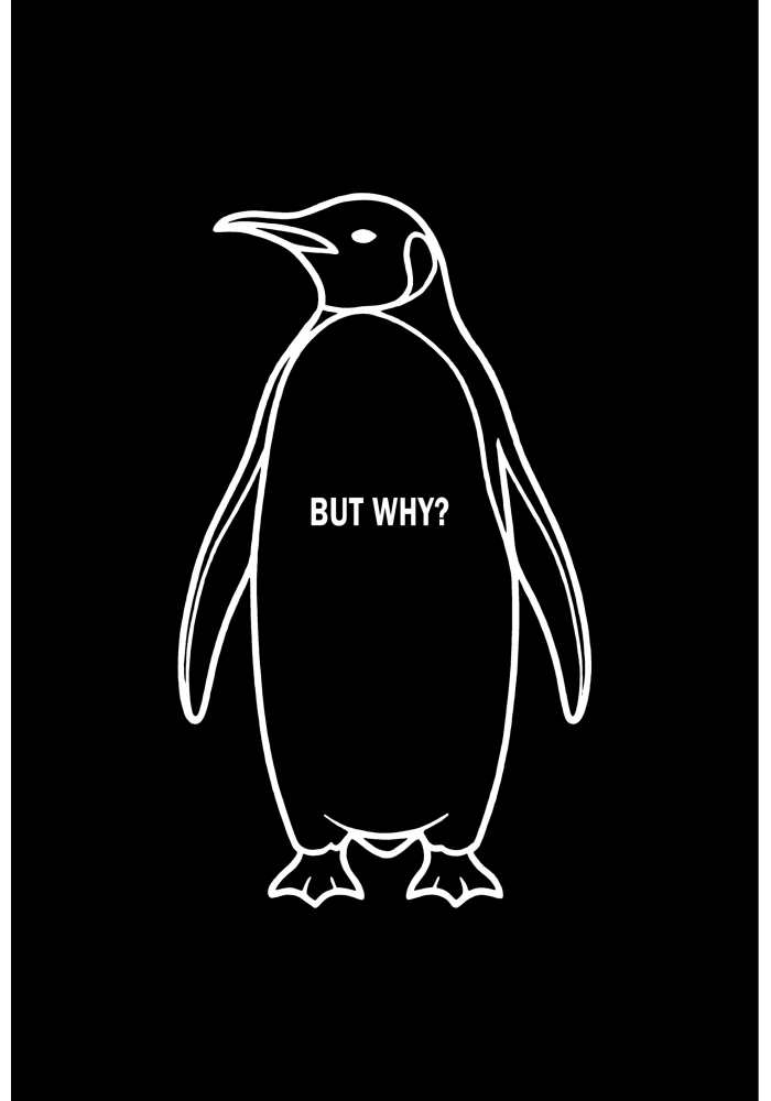 Erkek Nihilist Penguen Özel Tasarım Oversize Kapüşonlu Sweatshirt - Siyah