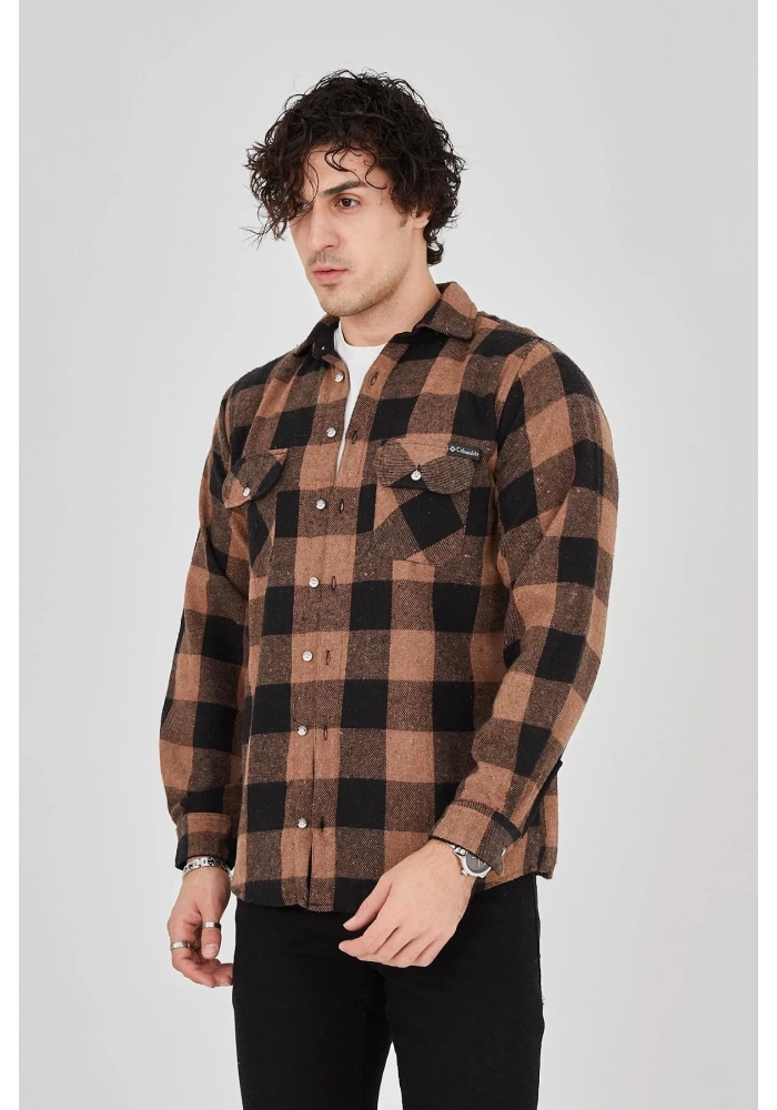 Erkek Oduncu Gömlek - Kahverengi