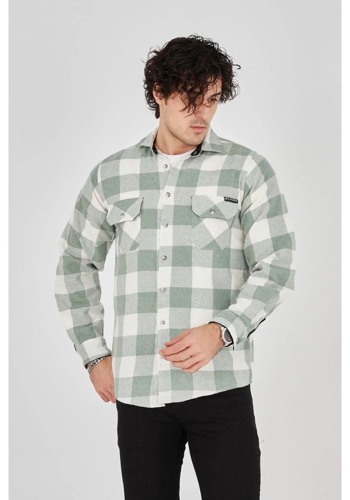 Erkek Oduncu Gömlek - Yeşil