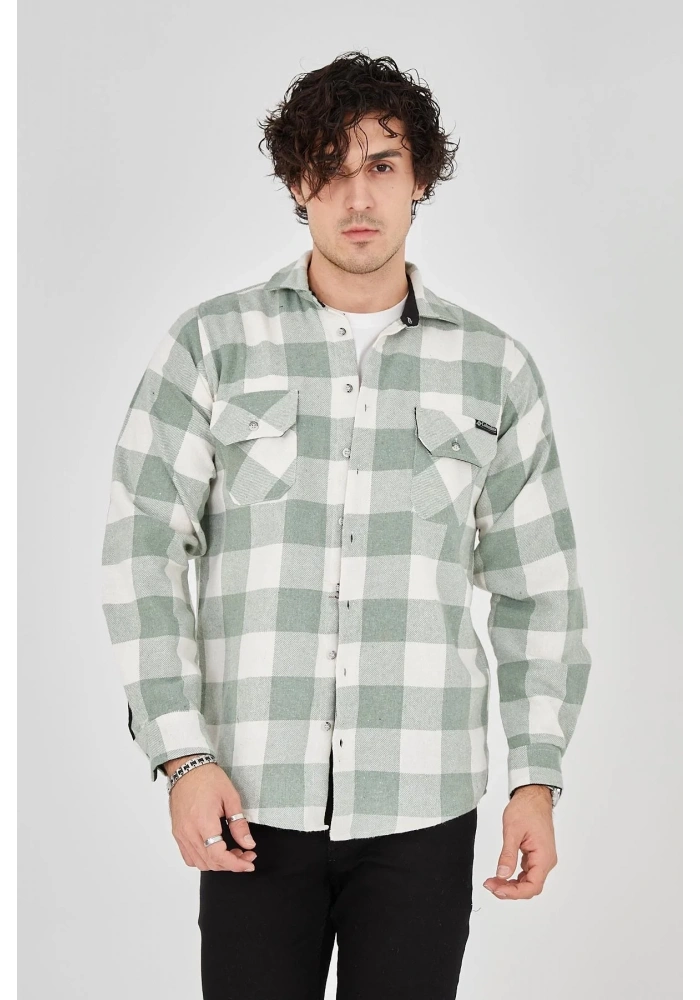 Erkek Oduncu Gömlek - Yeşil