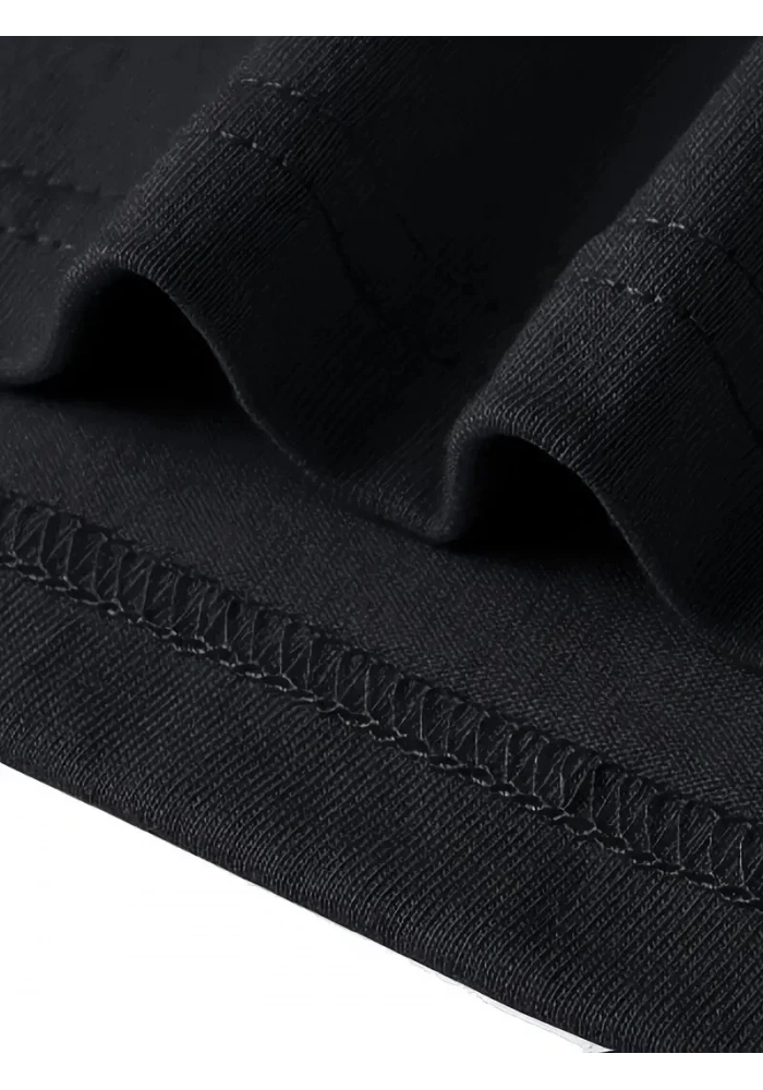 Erkek T-Shirt Pembe Panter Baskılı Kısa Kollu Tişört - Siyah