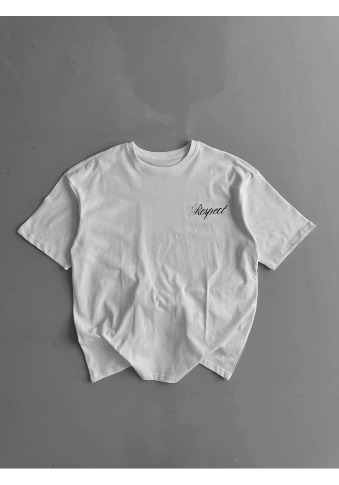 Erkek Baskılı T-Shirt Kısa Kol Bisiklet Yaka Regular Fit Yazlık Tişört -  Beyaz