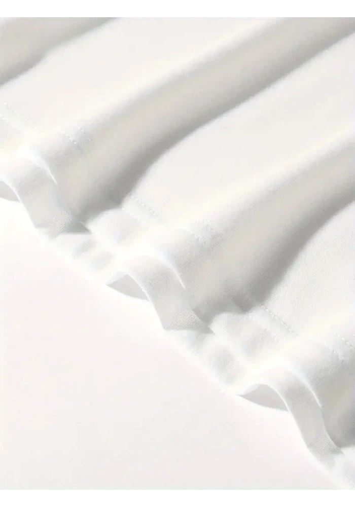 Erkek Tişört Penye Compack Ejder Baskılı Bisiklet Yaka T-shirt - Beyaz