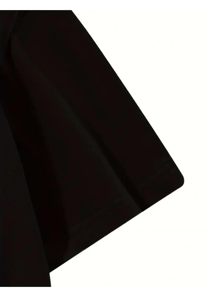 Kadın Ön ve Arka Baskılı T-Shirt Kısa Kol Bisiklet Yaka Regular Fit Tişört - Siyah