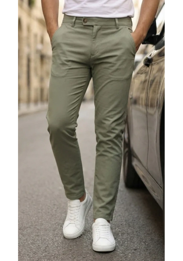Erkek Slim Fit Dilli Kumaş Pantolon