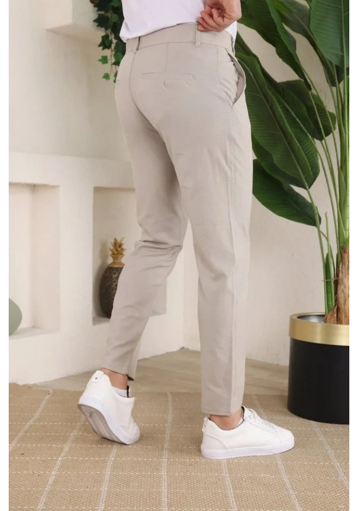 Erkek Slim Fit Dilli Kumaş Pantolon