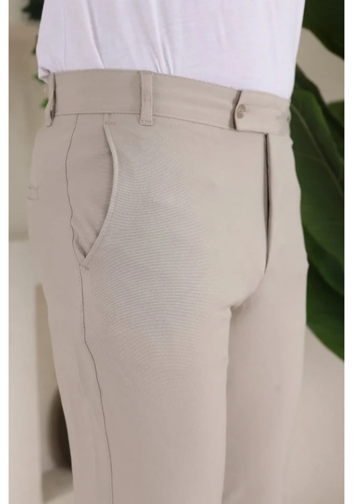 Erkek Slim Fit Dilli Kumaş Pantolon