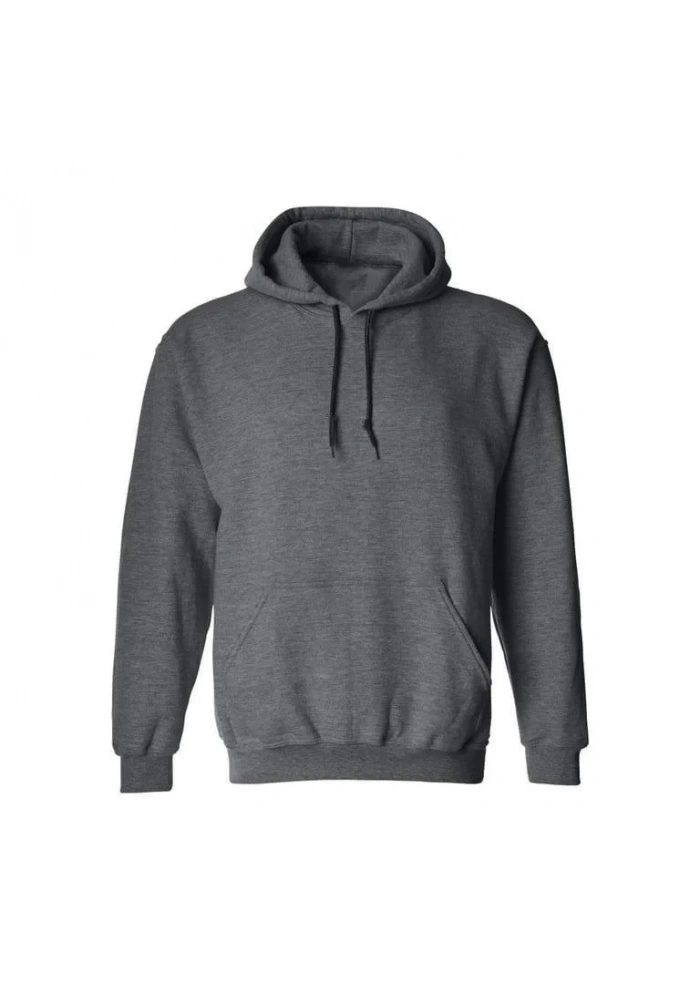 Erkek 3 İplik Pamuklu Kapüşonlu Cepli Oversize Hoodie Sweatshirt - Füme