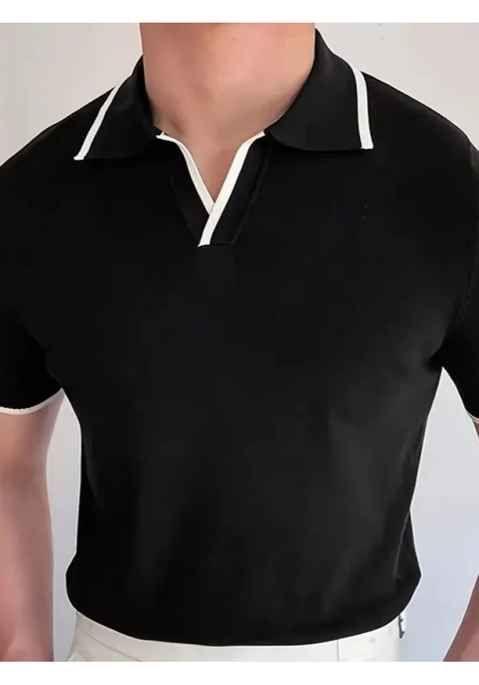 Erkek Uzun Kollu Yakalı Triko Bluz