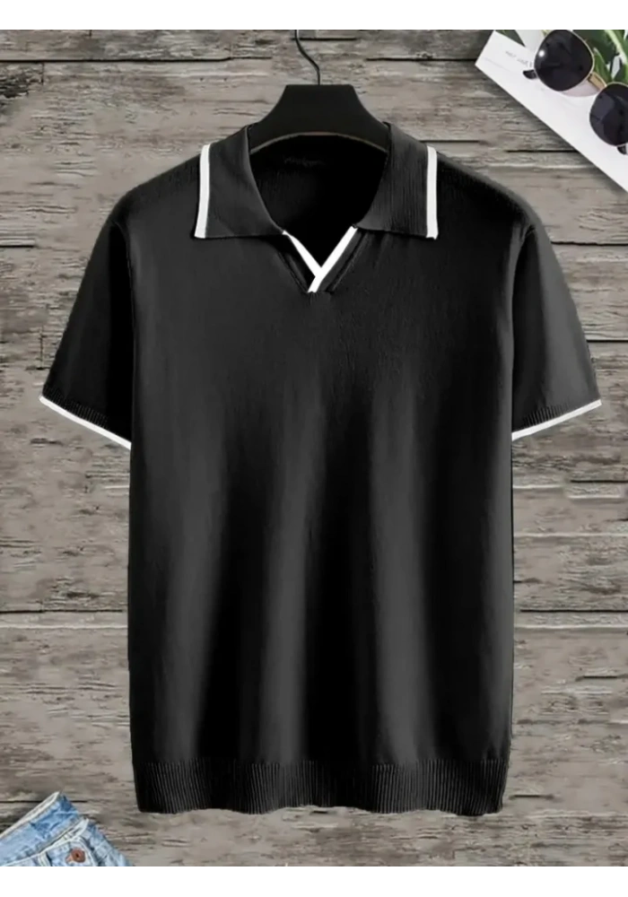 Erkek Uzun Kollu Yakalı Triko Bluz