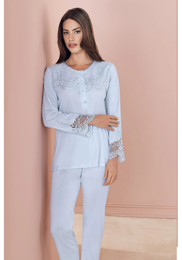 Espuar 757 Penye 3lü Sabahlık Pijama Takımı