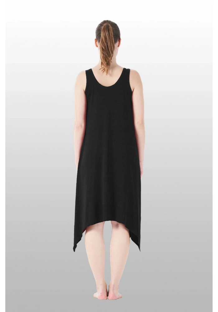 Estiva 25233 Kadın Likra Viskon Askılı  Midi Gecelik