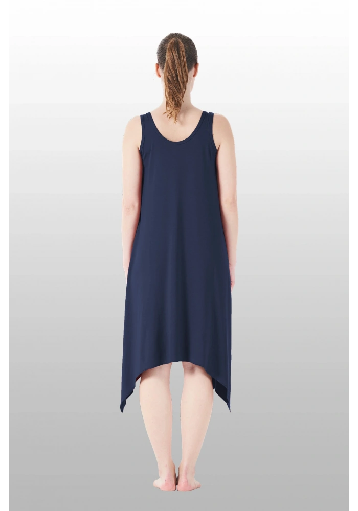 Estiva 25233 Kadın Likra Viskon Askılı  Midi Gecelik