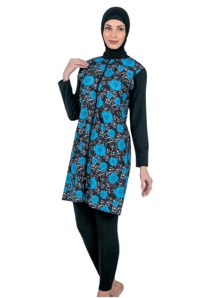 Fantasy 3121 Bayan Desenli Tesettür Mayo