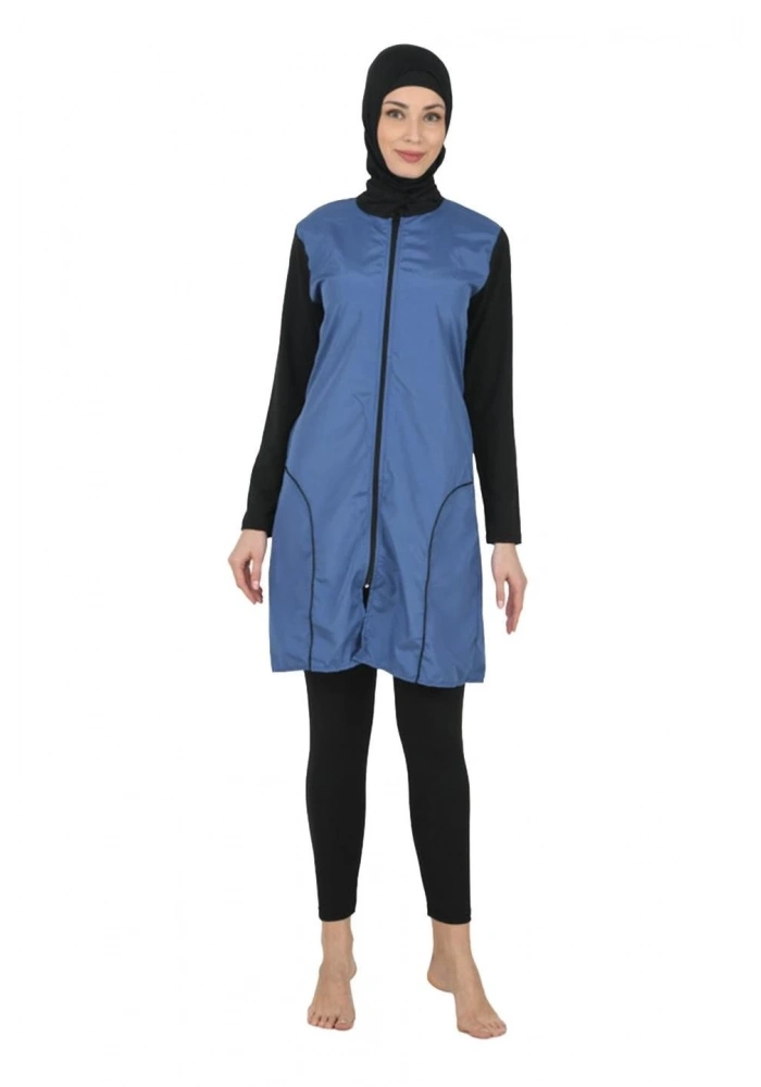 Fantasy 3372 Bayan Tam Kapalı Paraşüt Kumaş Tesettür Mayo