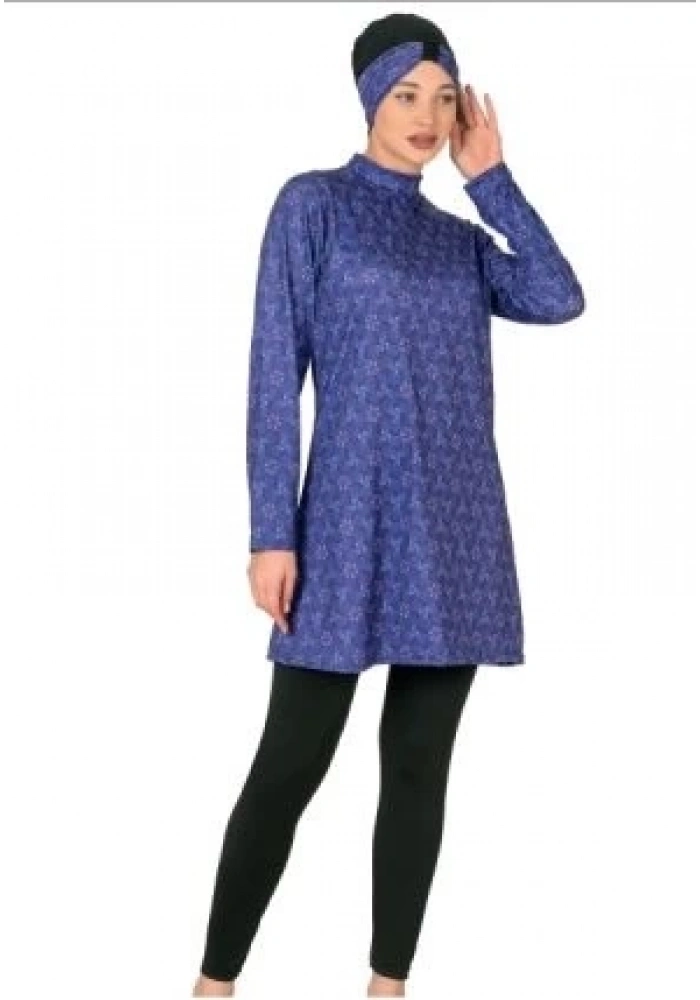 Fantasy 3409 Bayan Desenli Tesettür Mayo