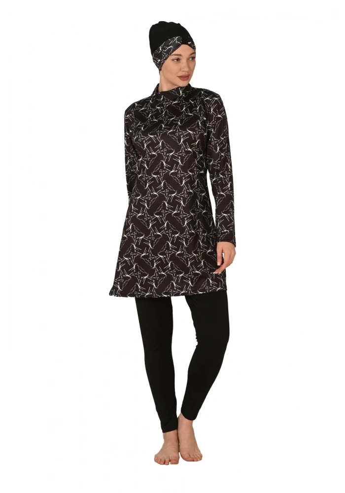 Fantasy 3419 Bayan Desenli Tesettür Mayo