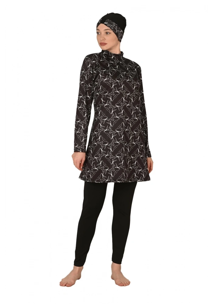 Fantasy 3419 Bayan Desenli Tesettür Mayo