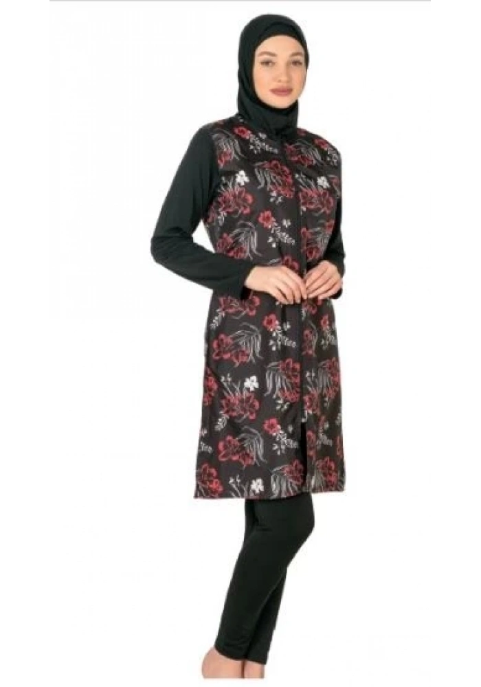 Fantasy 3435 Bayan Desenli Tesettür Mayo